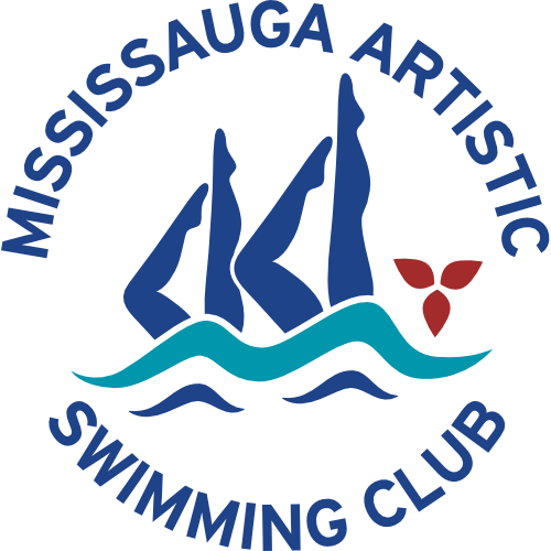 Mississauga Artistic Swimming Club Logo (Two Synchronized Swimmer Legs coming out of the water)