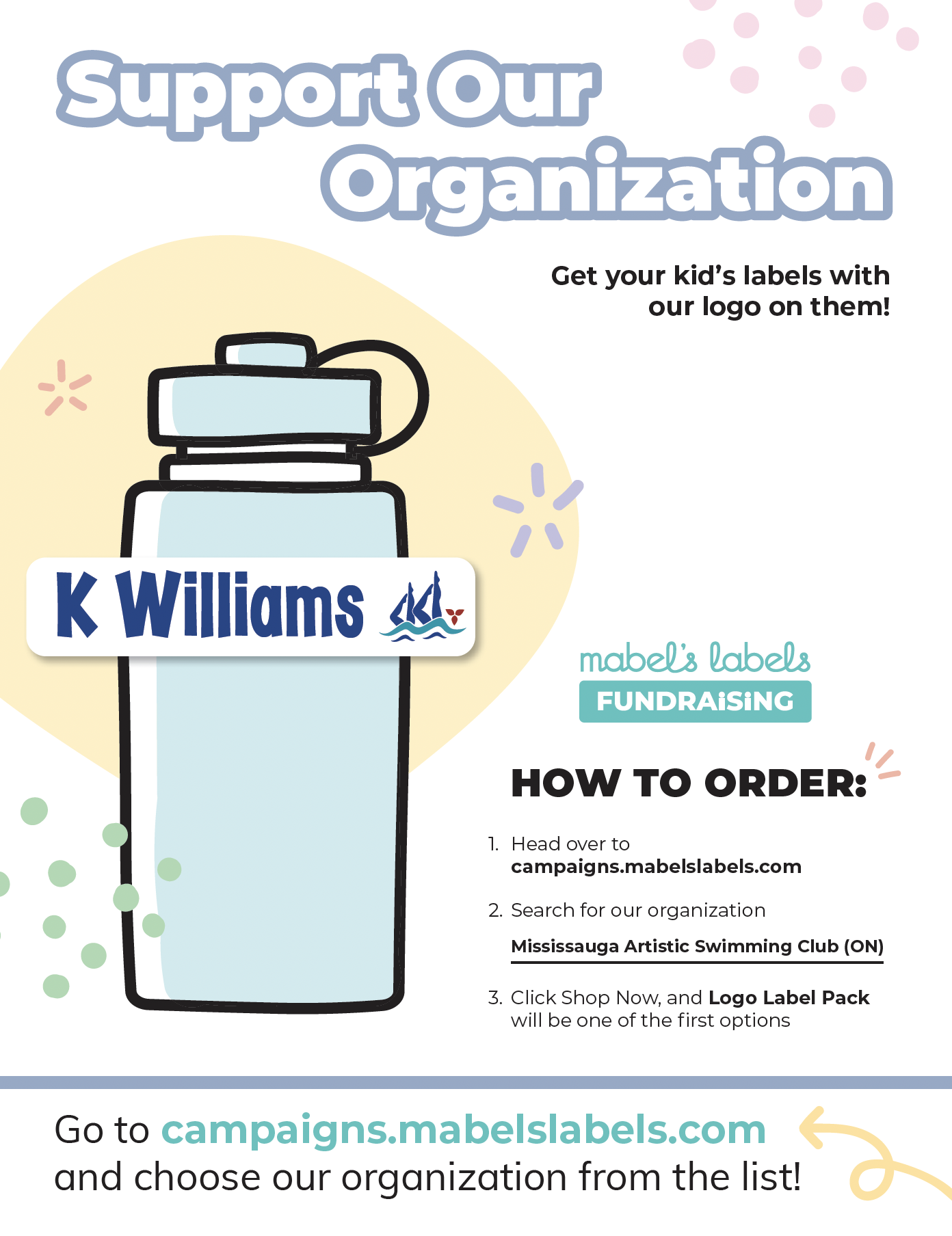 Custom Mississauga Artistic Swimming Labels